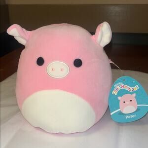Squishmallows Farm Banyard Squad Peter the Pink Pig 7" NWT